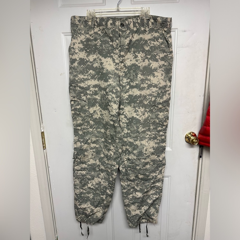 Army Combat Straight Leg Drawstring Cuff Uniform Dress Cargo Trousers L